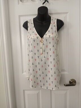 🎟JANET CHUNG Designer Nautical Themed Blouse🎟